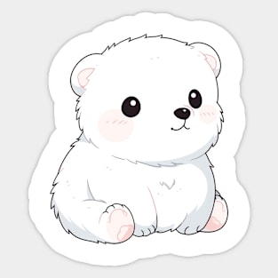 Cute baby polar bear Sticker